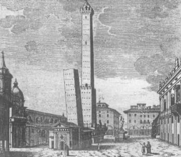 As duas torres de Bologna